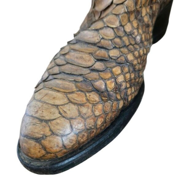 Tony Lama 8114 Vintage Python Cowboy Boots Men’s 9E Exotic Western - Picture 3 of 11